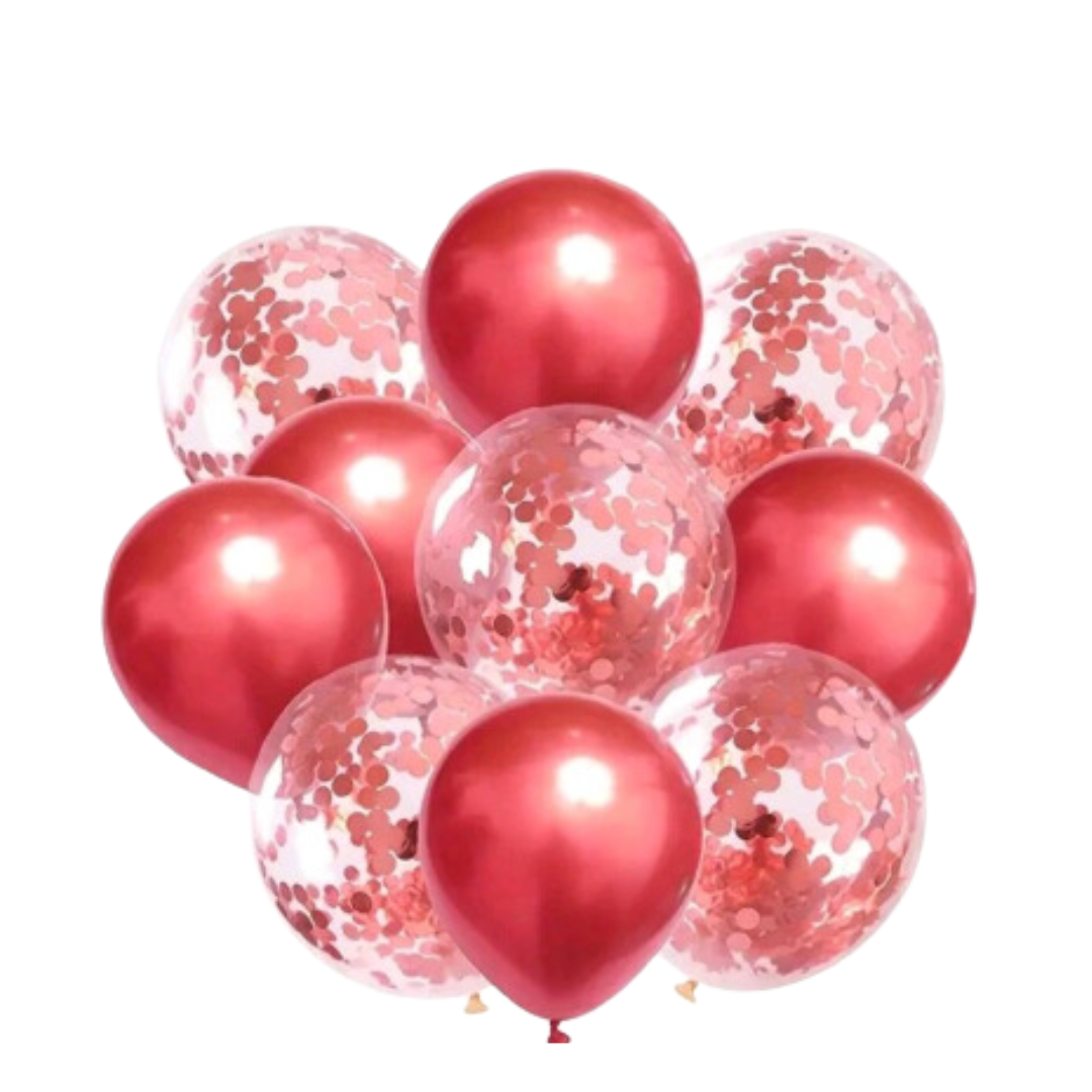 10pcs Red Balloon Set