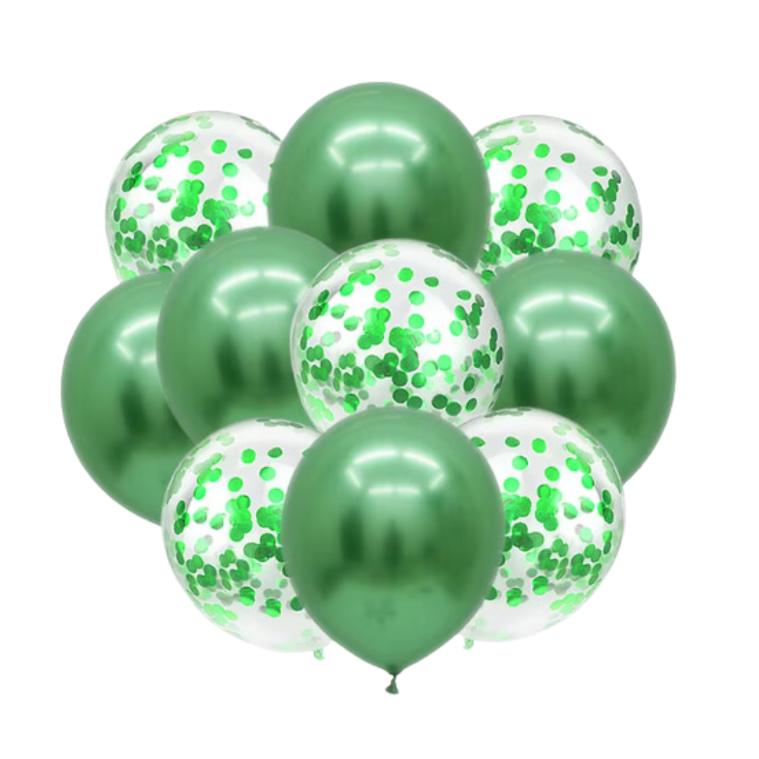 10pcs Green Balloon Set
