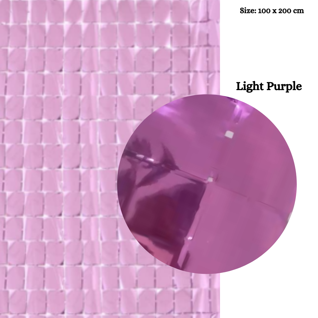Shiny Square Foil Curtains