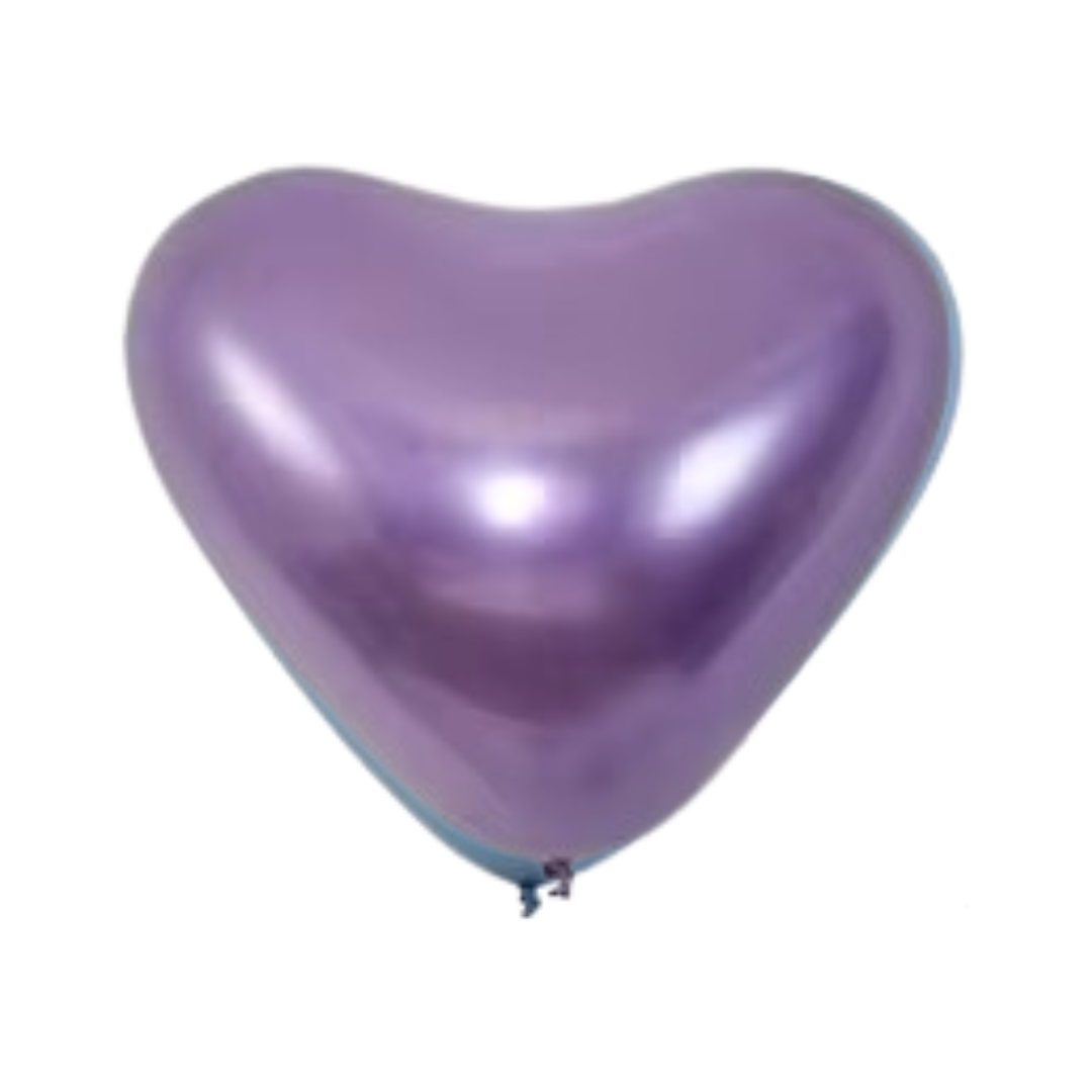 12inch Metallic Heart Balloon