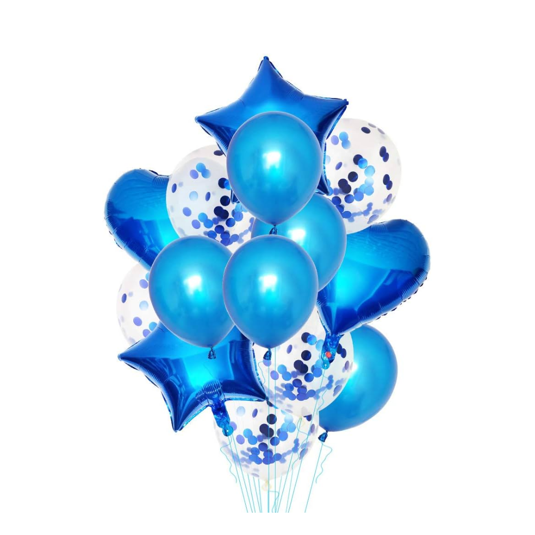 14pcs Blue Balloon Set