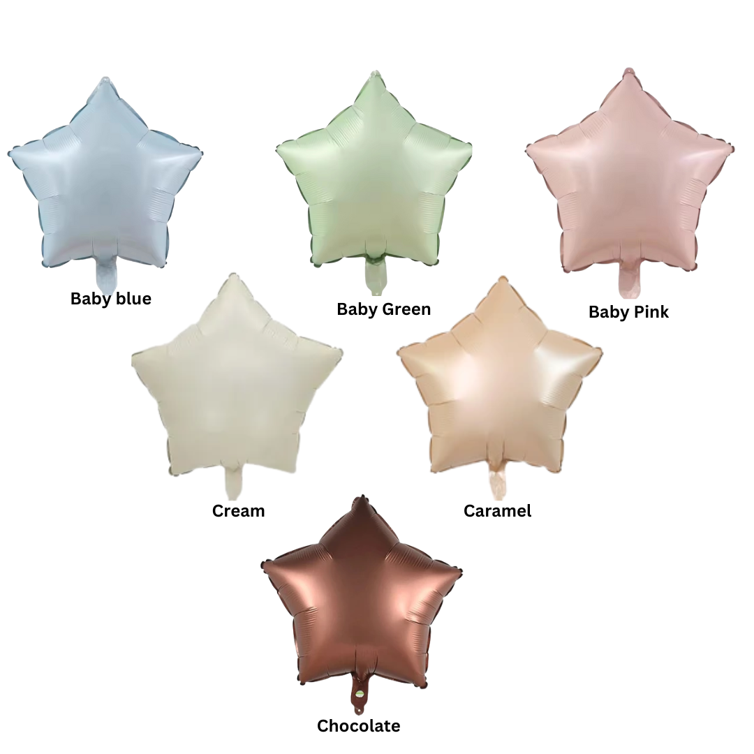 18inch Retro Colours Foil Star balloon