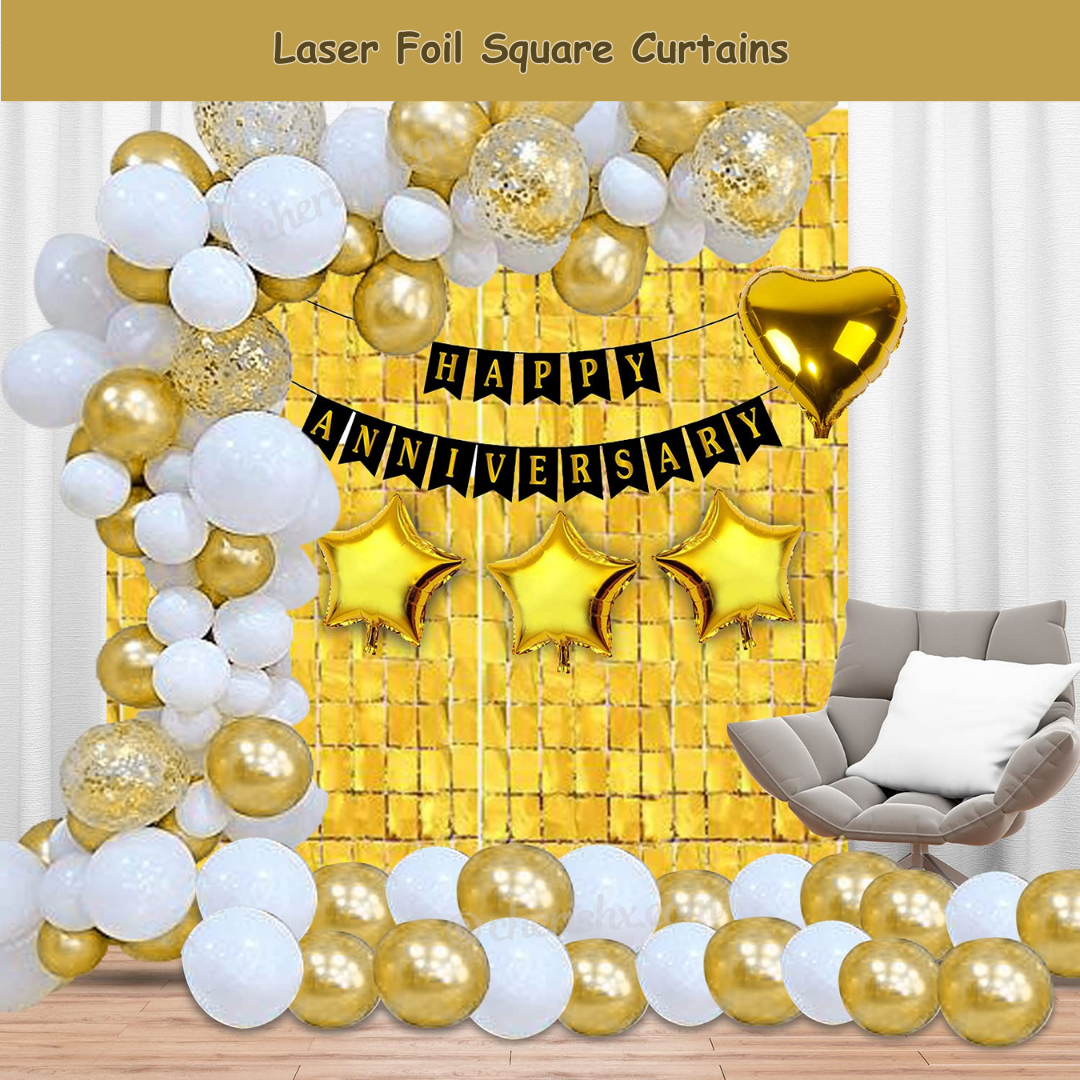 Laser Square Foil Curtains