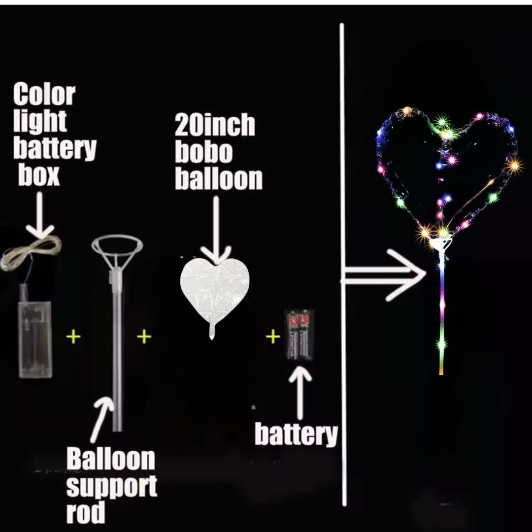 20inch Led Bobo Heart Balloon with Colorful Led Light