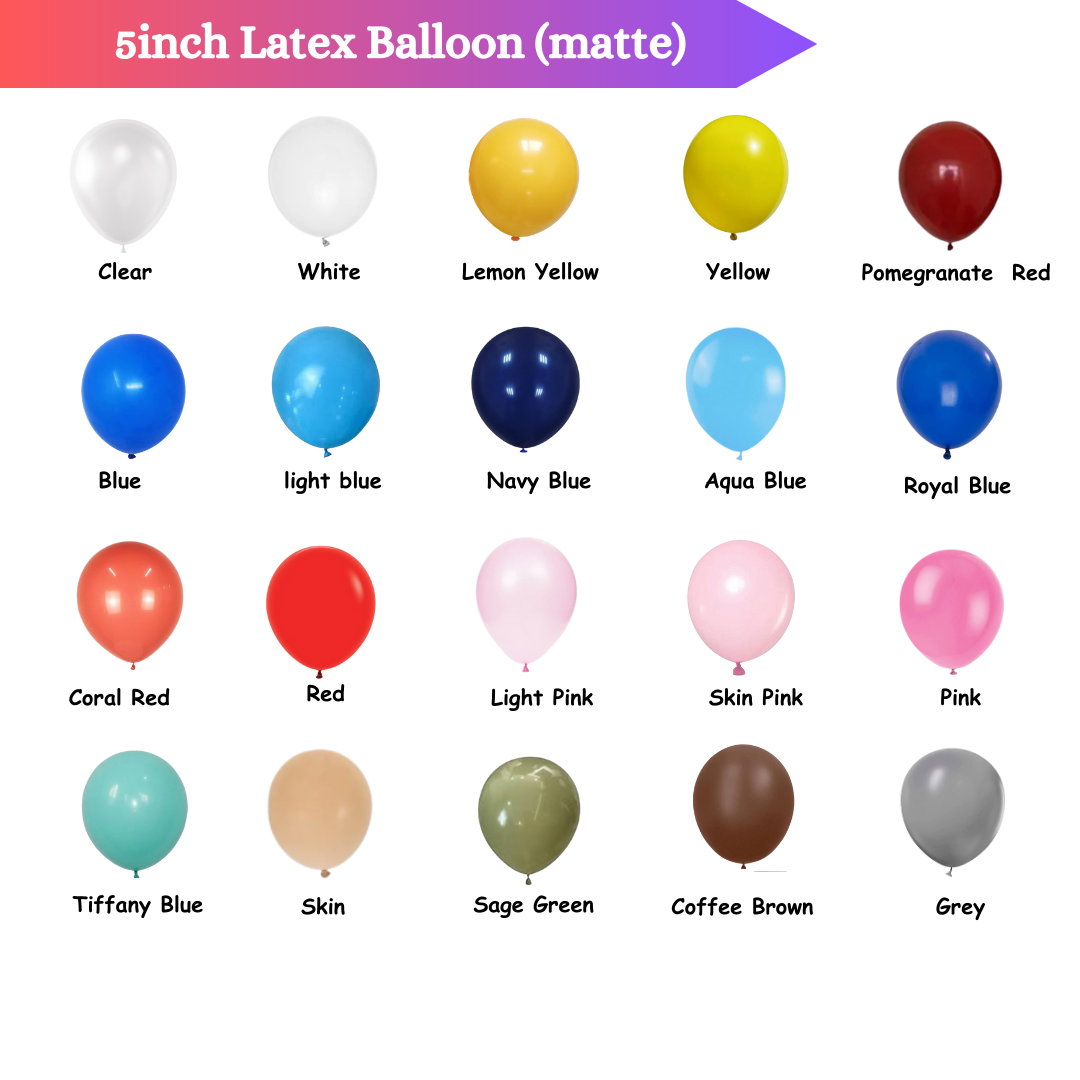 5inch Matte Latex Balloon