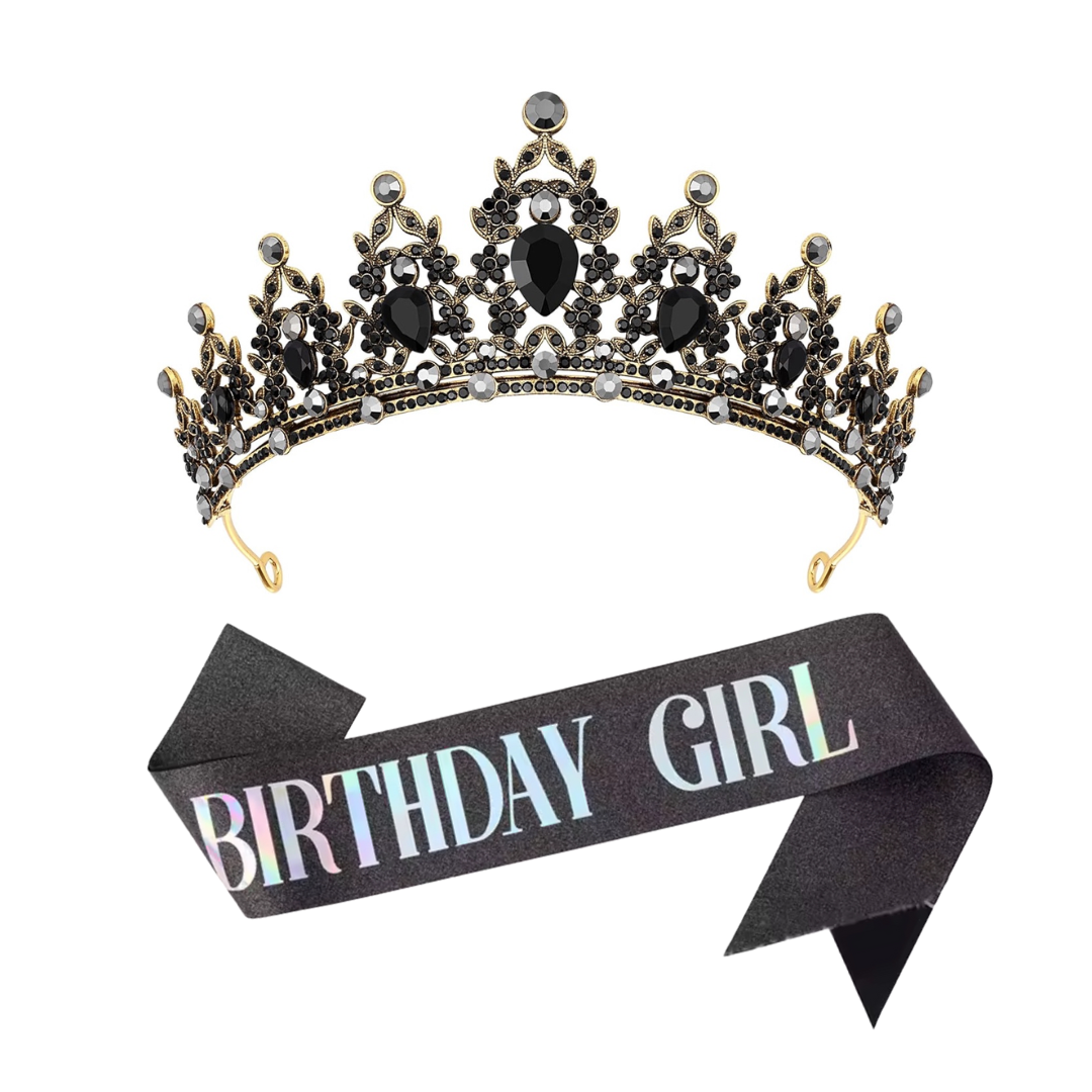 Birthday Girl Sash and Crown Set