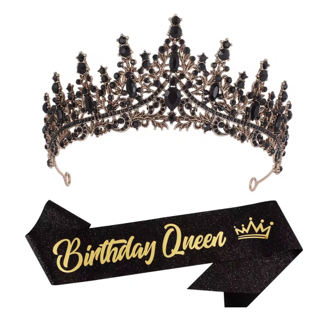 Birthday Queen Sash and Crown Set