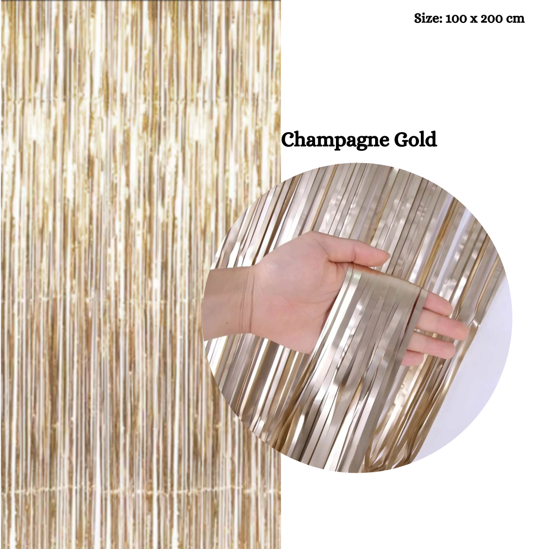 Metallic Foil Rain Curtains