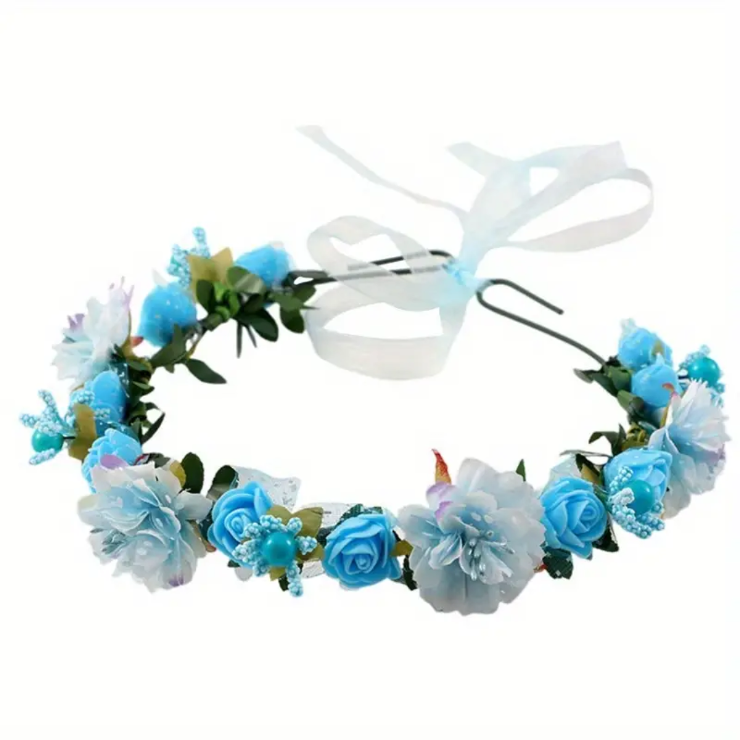 Girls Floral Flower Rose Headband