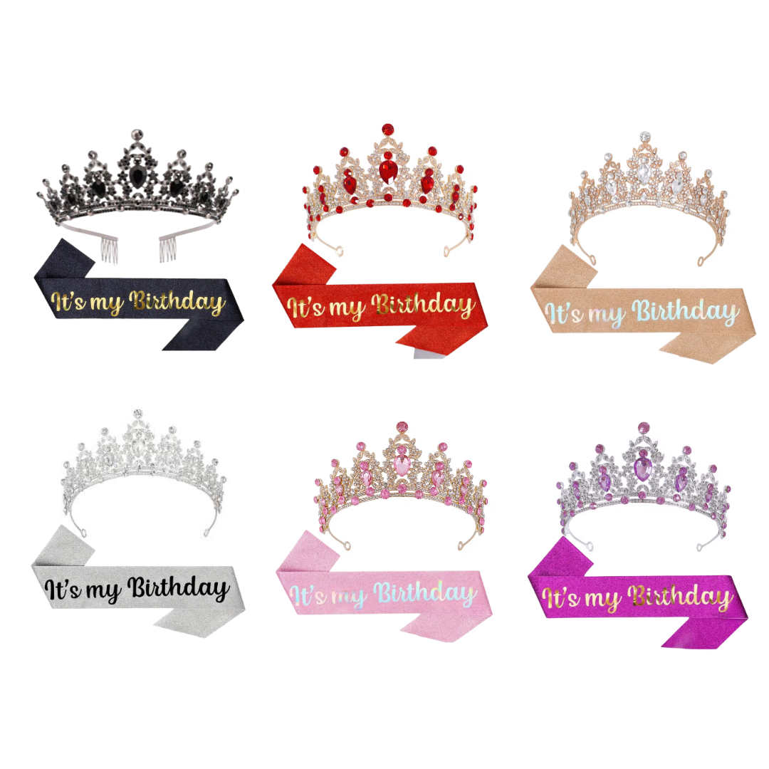 It's my Birthday Sash and Crown Set