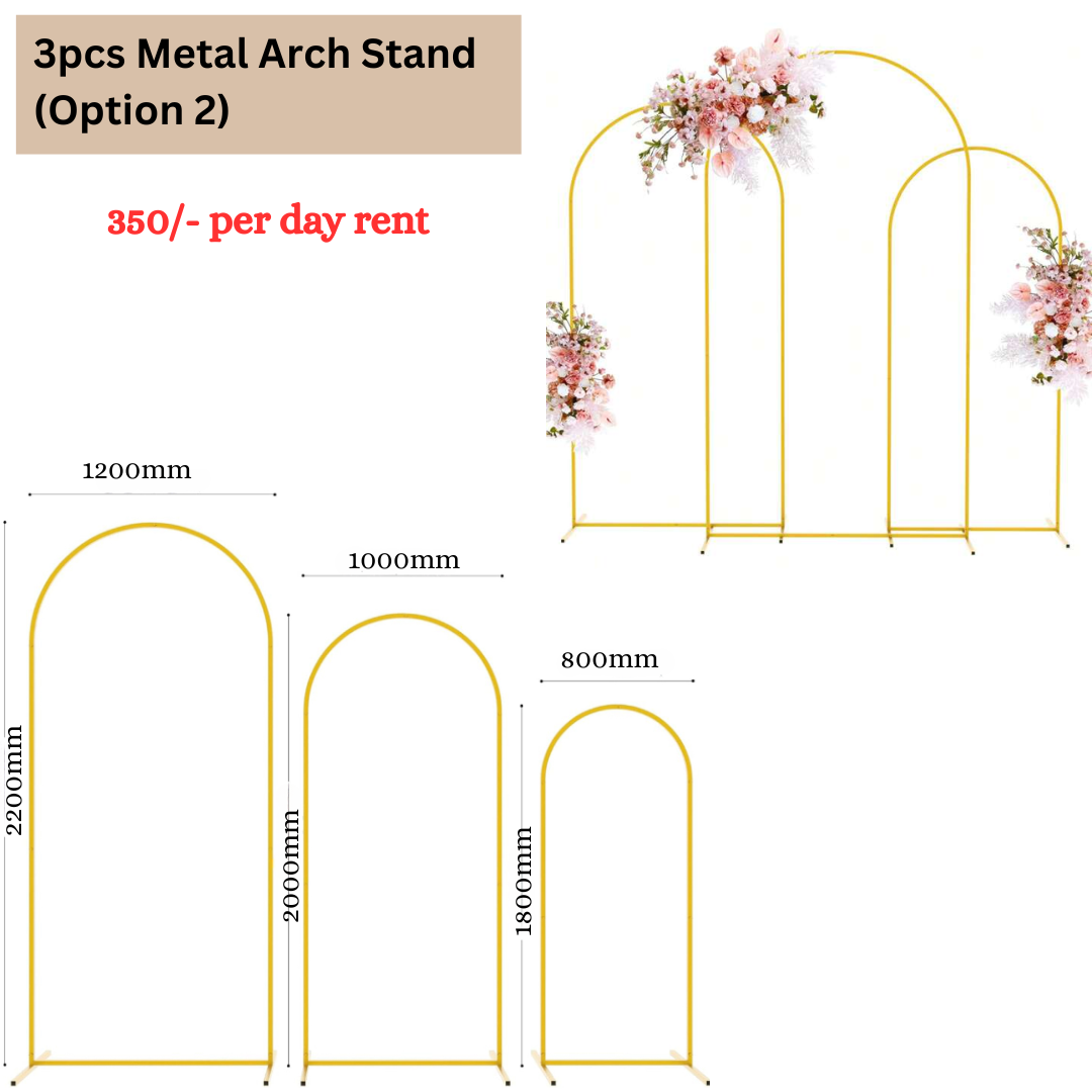 3pcs Metal Arch Stand (Option 2)