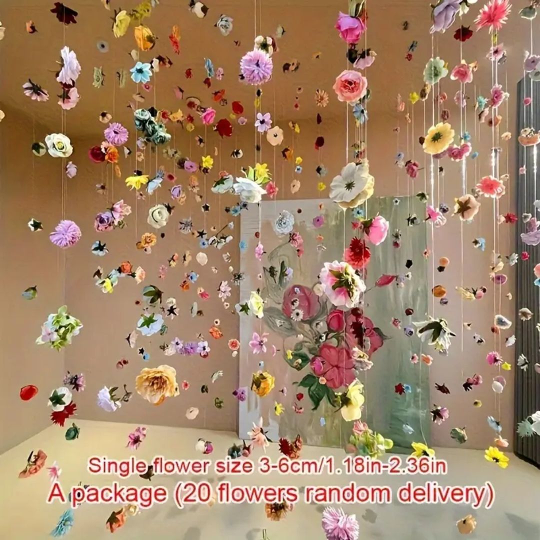 20pcs DIY Hanging Artificial Flower Curtain