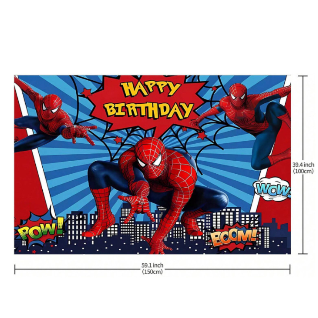 Spiderman Superhero Birthday backdrop