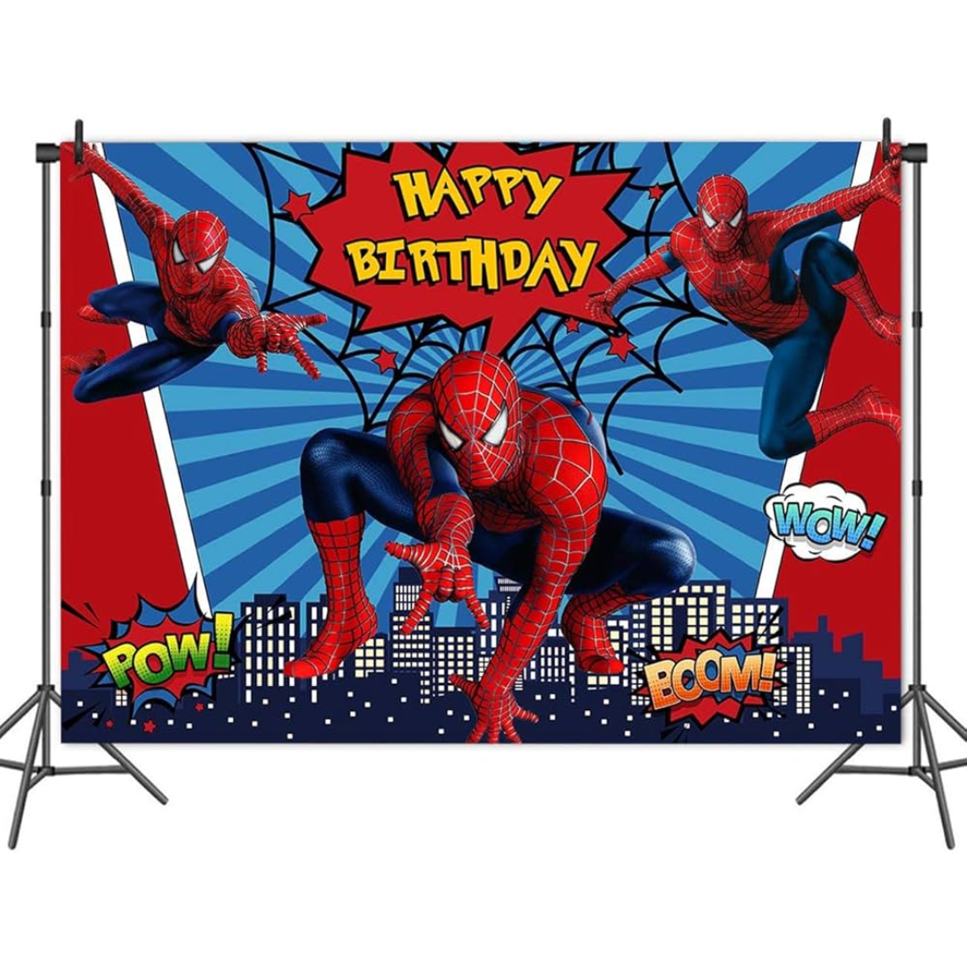 Spiderman Superhero Birthday backdrop
