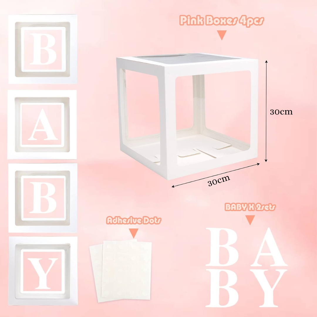 30cm White Baby Balloon Box