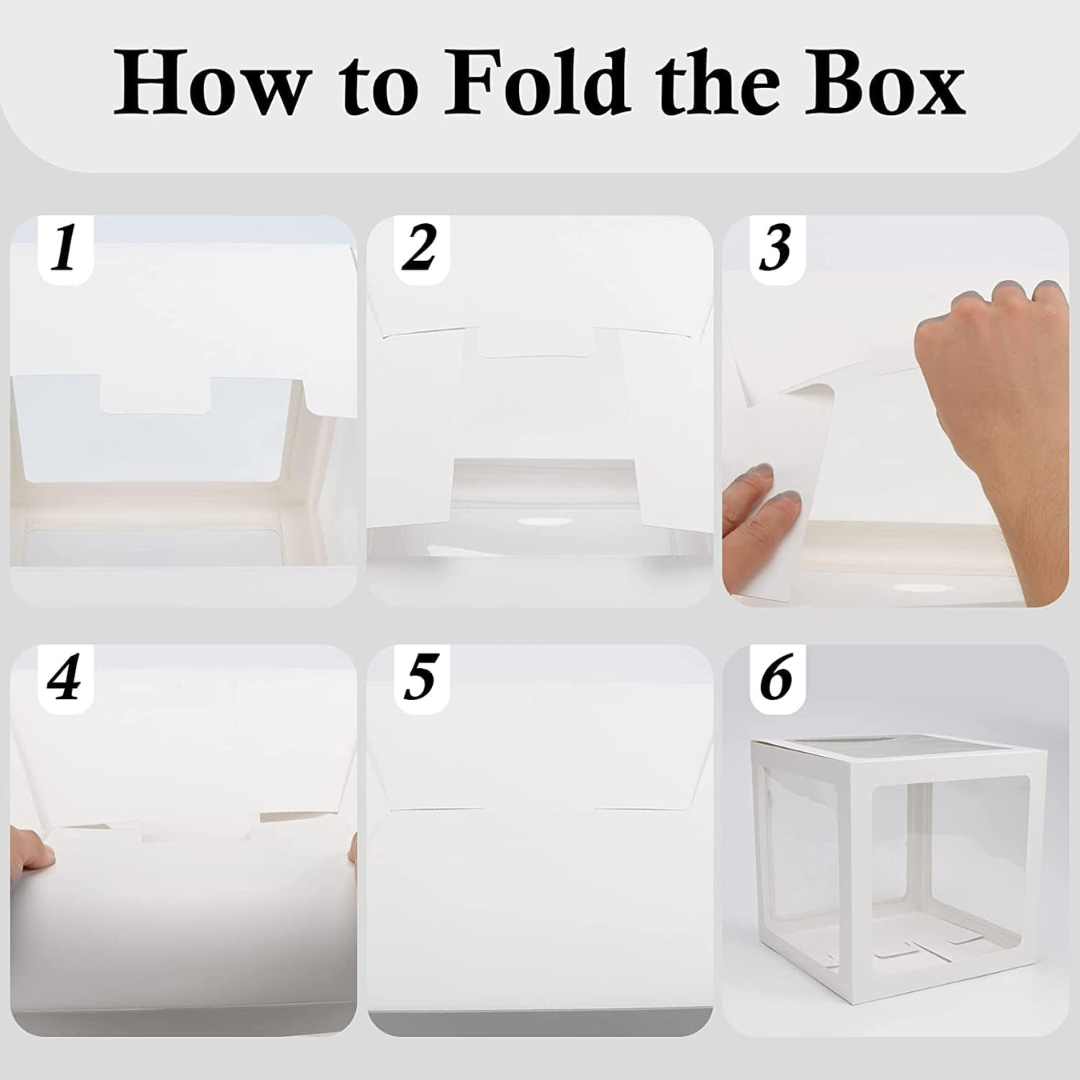 30cm White Baby Balloon Box