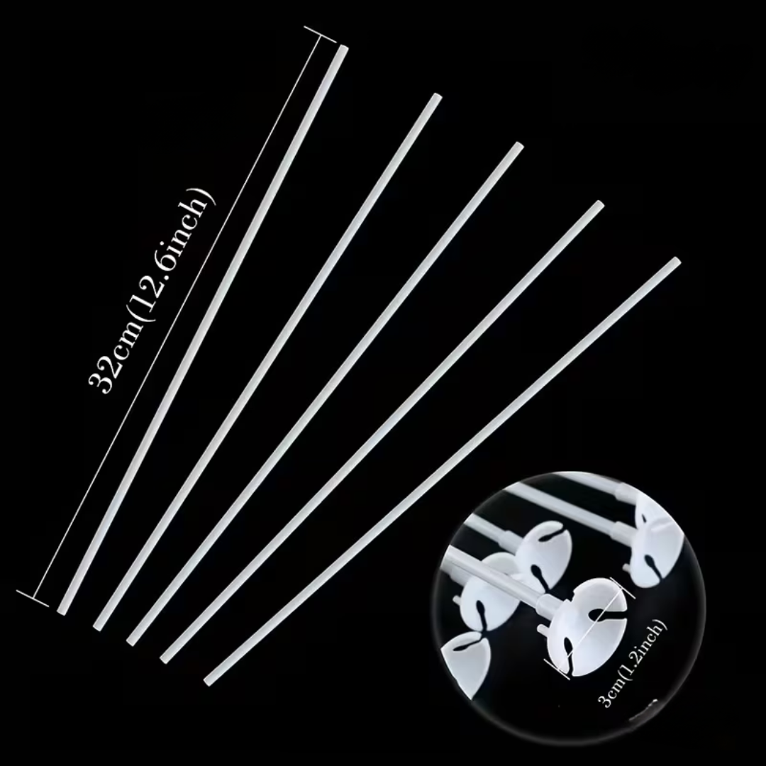 1pcs White Plastic Balloon Sticks