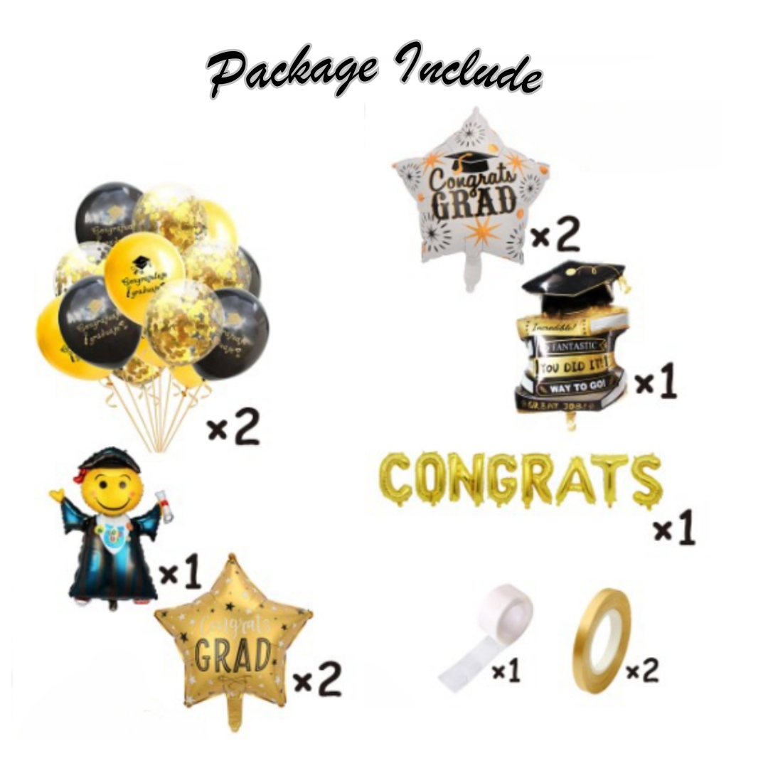 12pcs Congrats Graduation Party Decorations Balloon Arch Kit