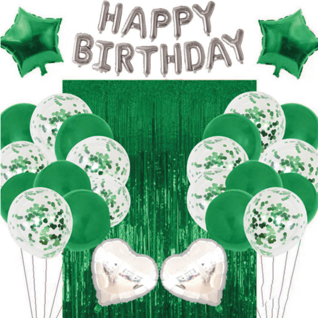 28pcs Green Birthday Party Decorations