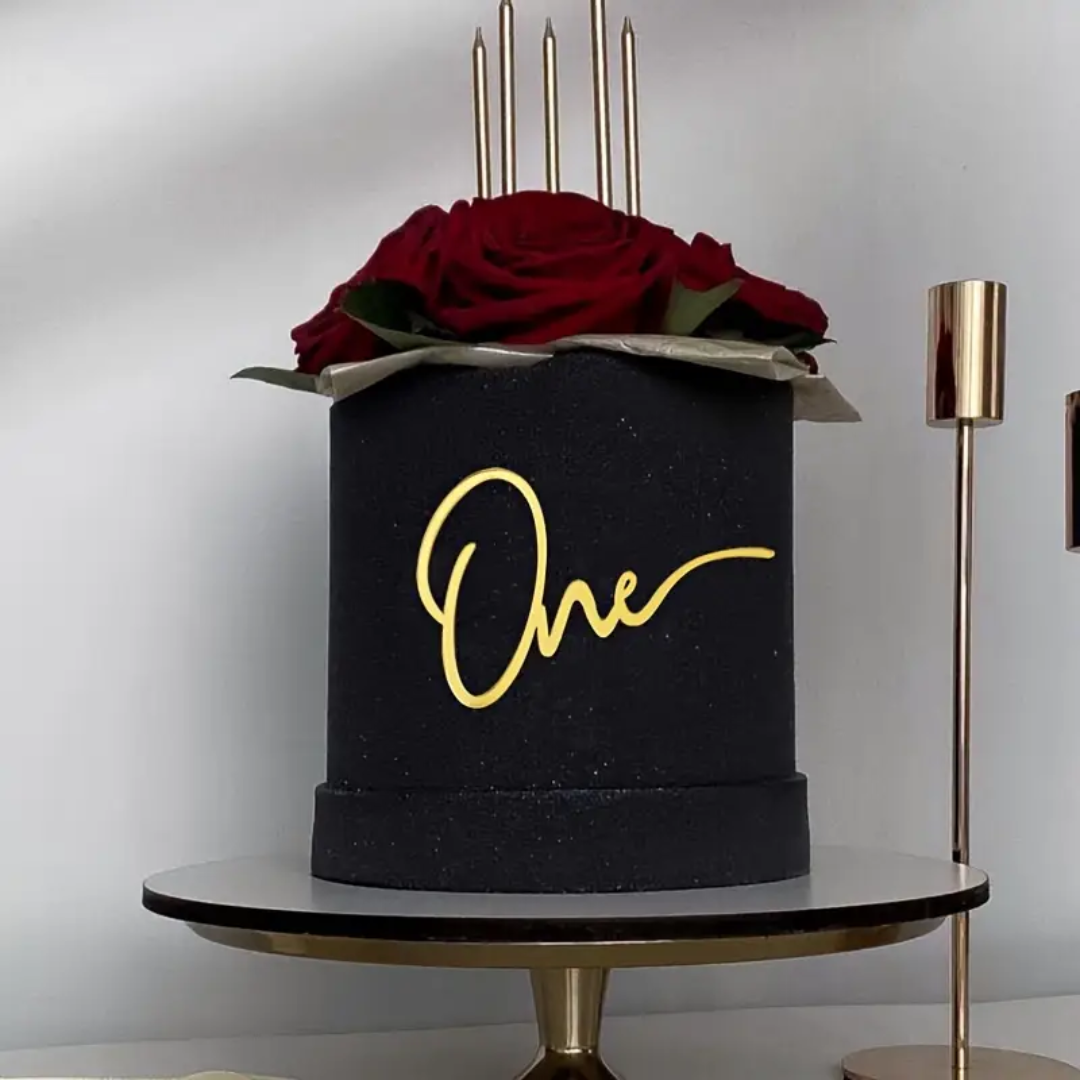 1pcs Gold one First Birthday Cake Topper