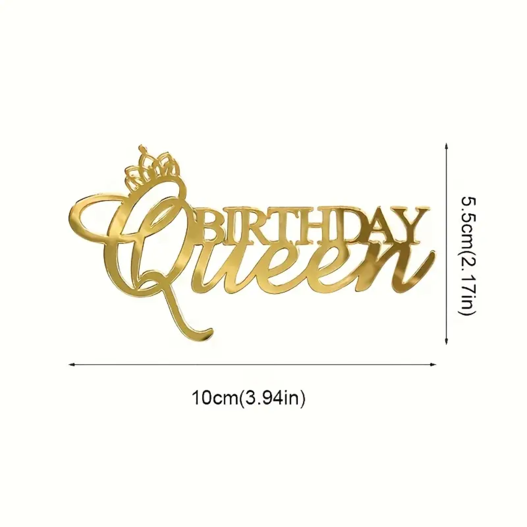 1pcs Golden Crown Birthday Cake Topper