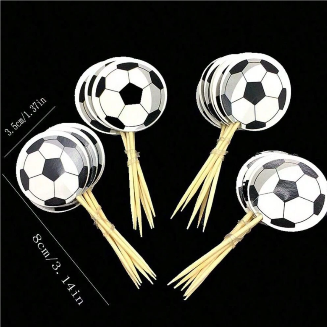 24pcs Football Theme Cupcake Topper