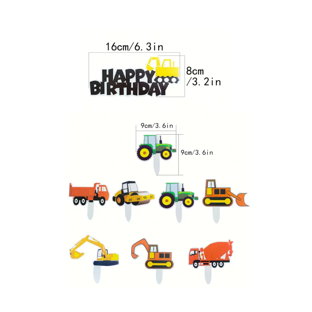 Construction Theme Cake Topper