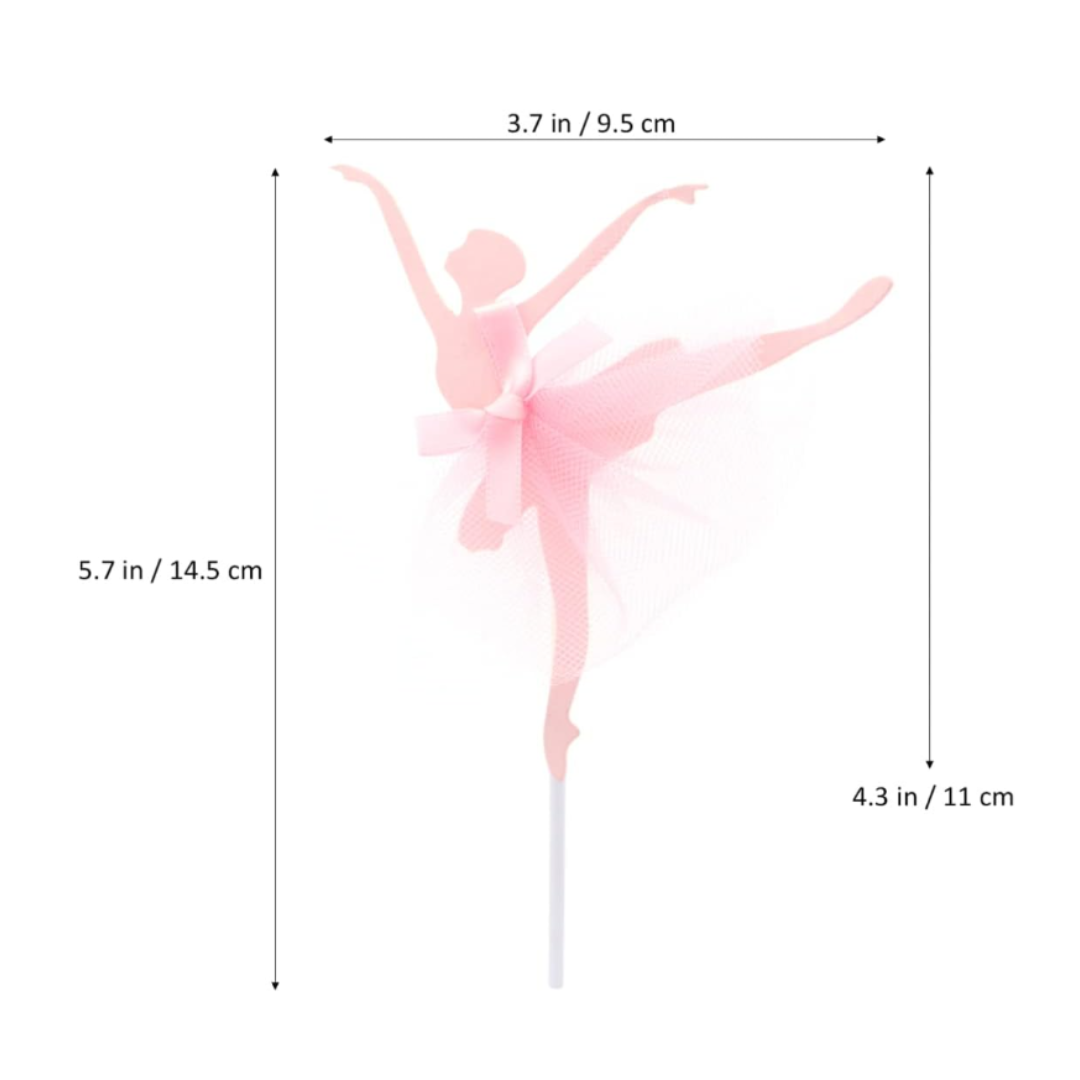 5pcs Pink Ballet Dancer Ballerina Cake Toppers