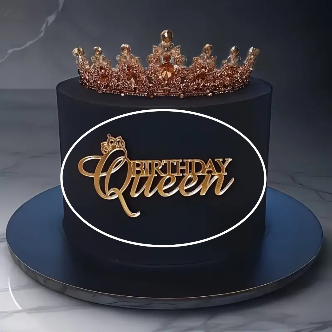 1pcs Golden Crown Birthday Cake Topper