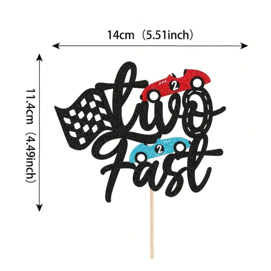 Two Fast Cake Topper