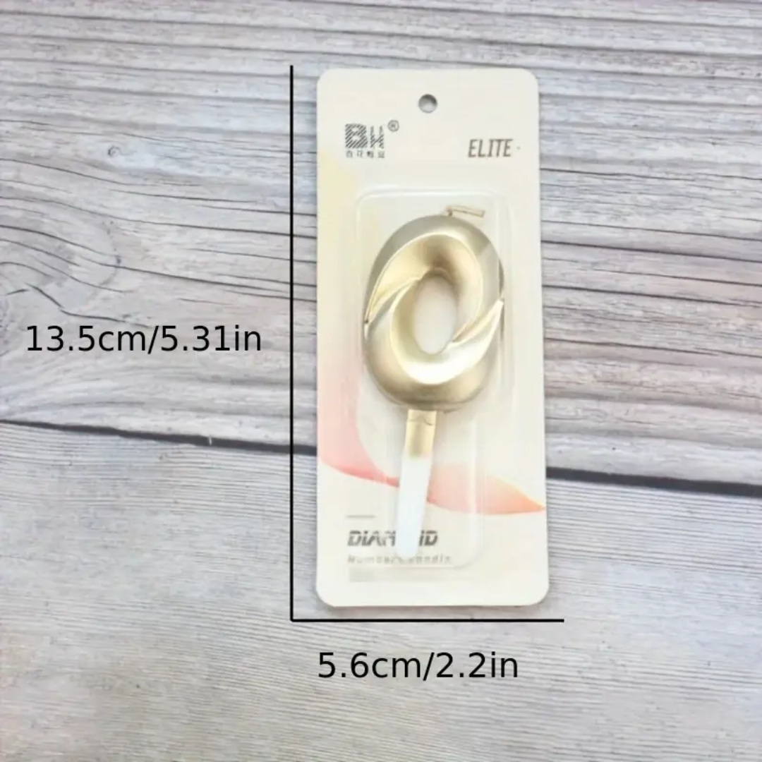 Gold Number candle 0 to 9