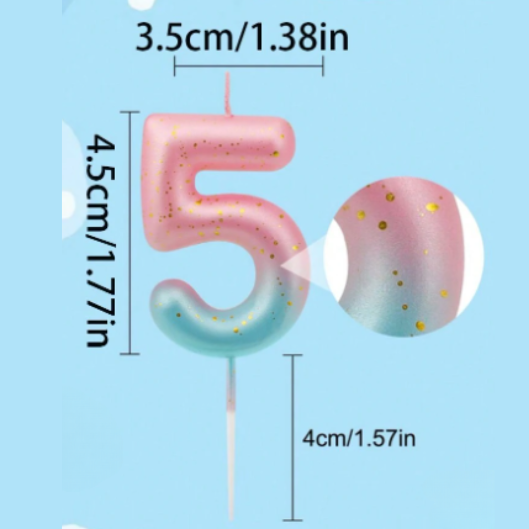 Mermaid Theme Number Candle