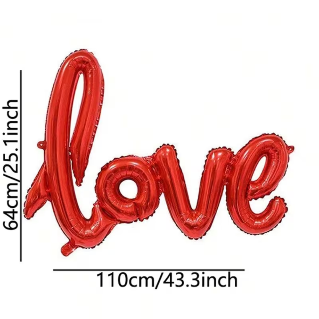 Large Red Foil LOVE Letter Balloon