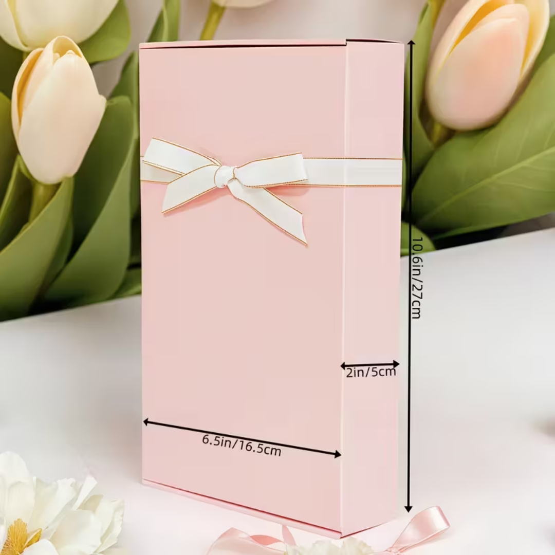 1pcs Black Gift Box with Ribbon Bow
