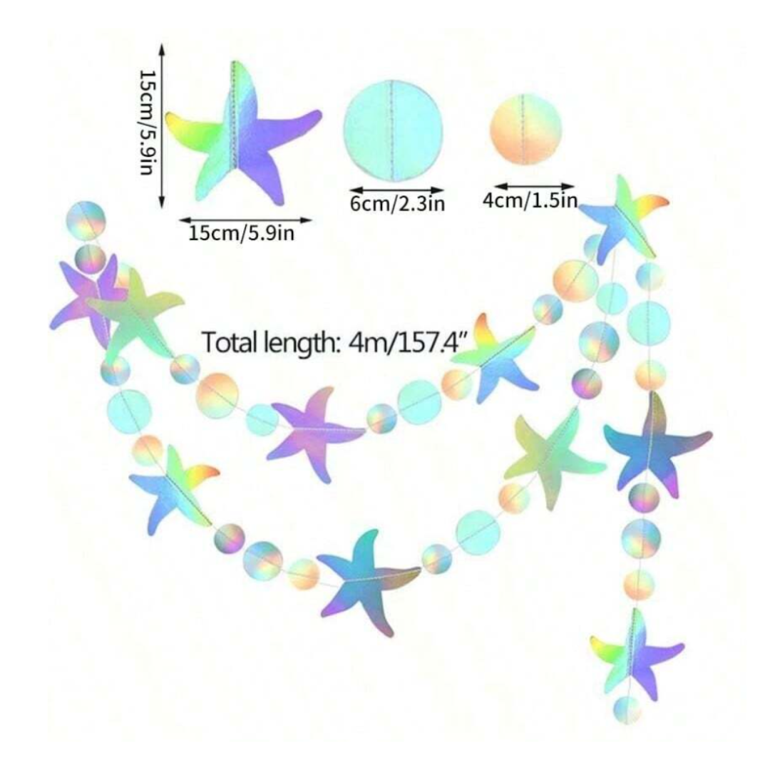 Starfish Theme Hanging Banner