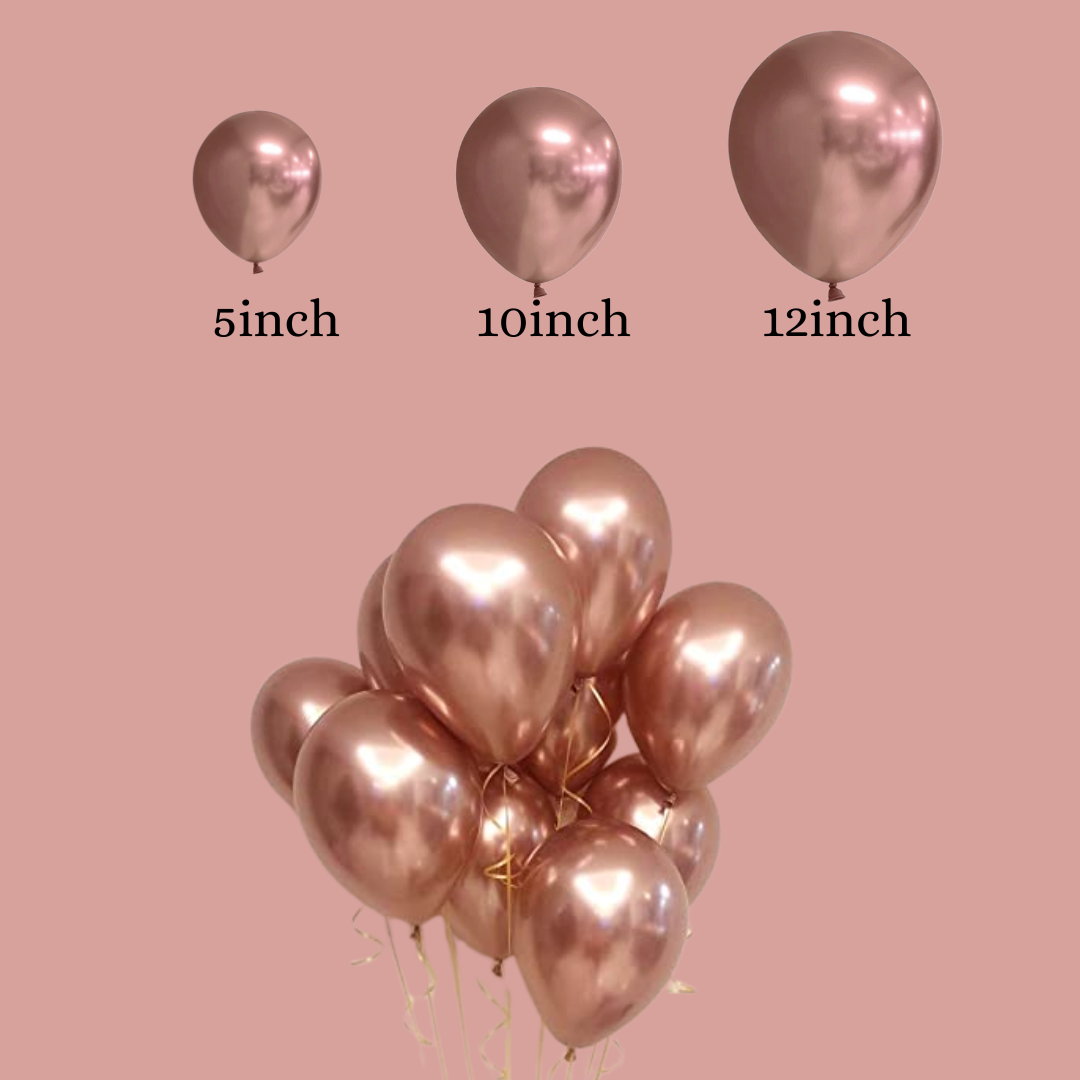 Rose Gold Metallic Latex Balloon