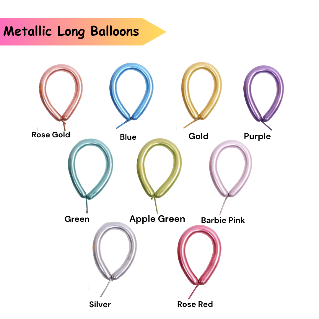 Metallic Long Balloons