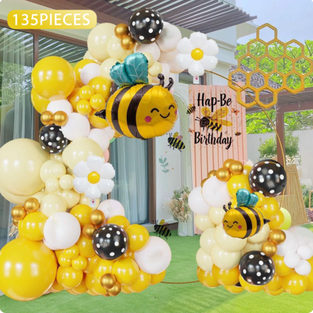 135pcs Bee Theme Balloon Set