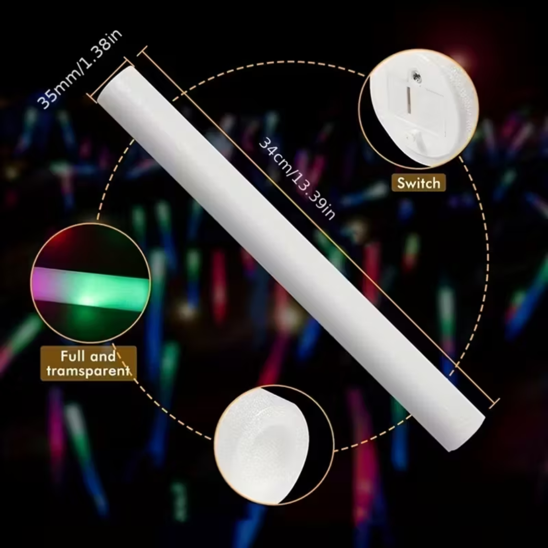 Multi Colour LED Foam Glow Sticks