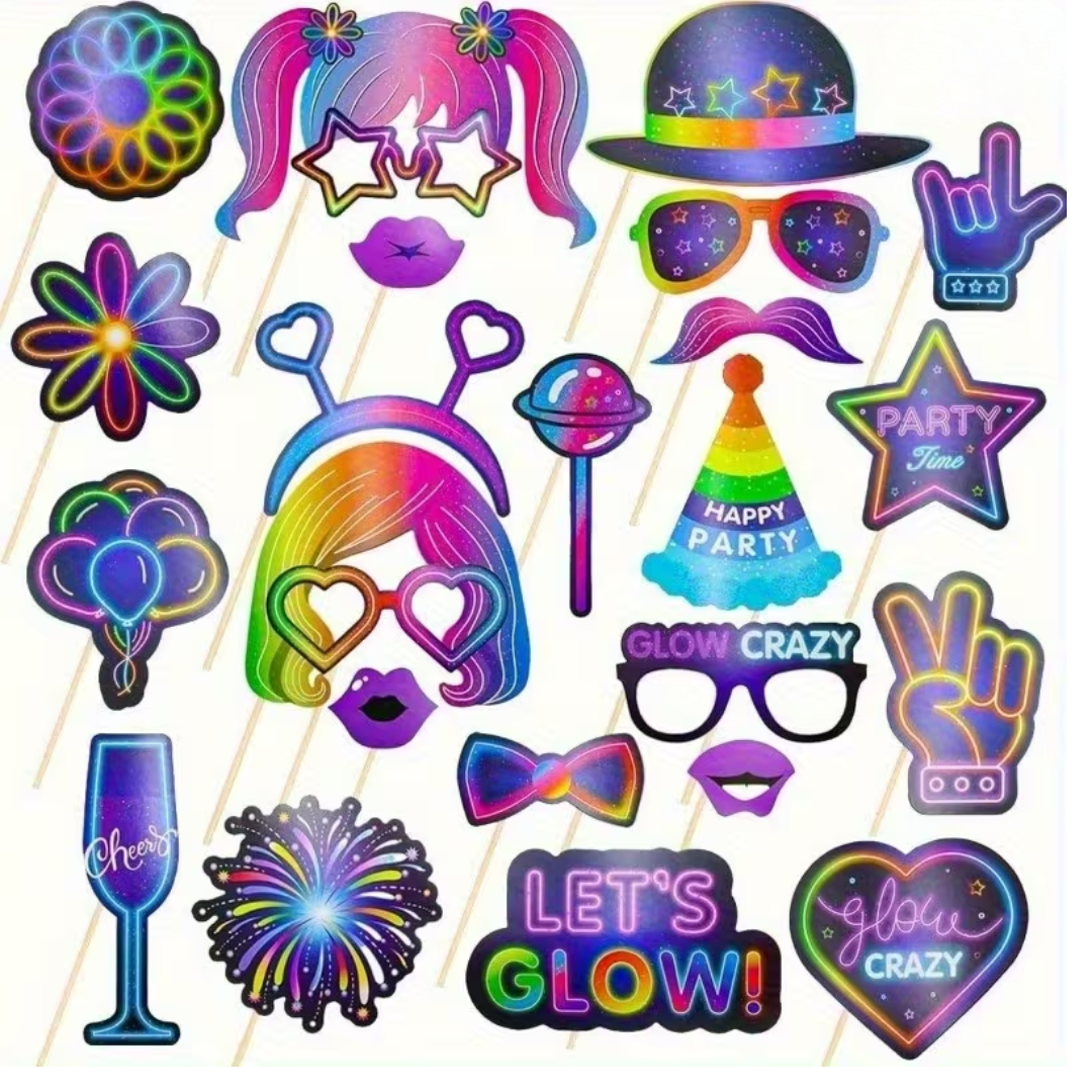 25pcs Birthday Party Photo Props