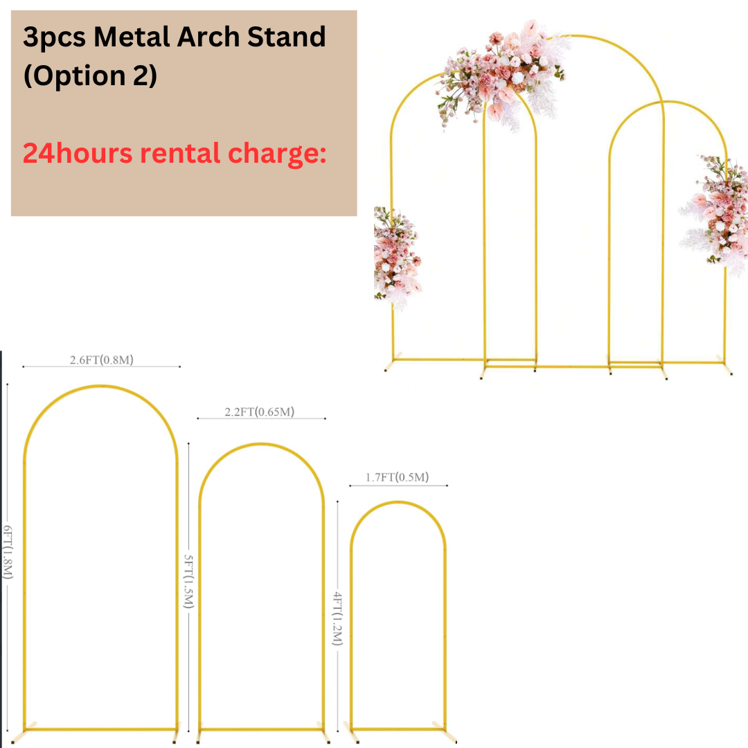 3pcs Metal Arch Stand (Option 2)