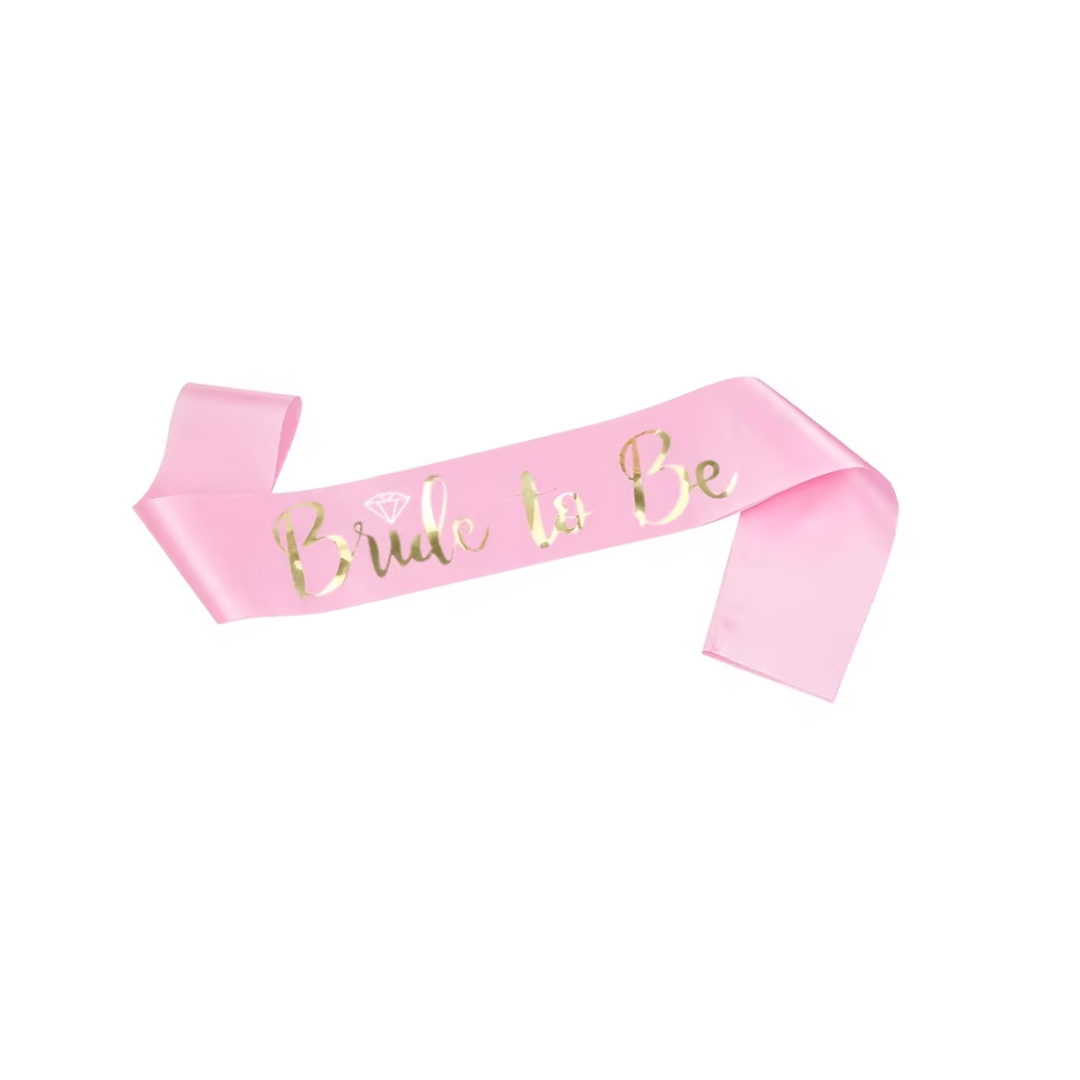Gold and Pink Bride to be Sash