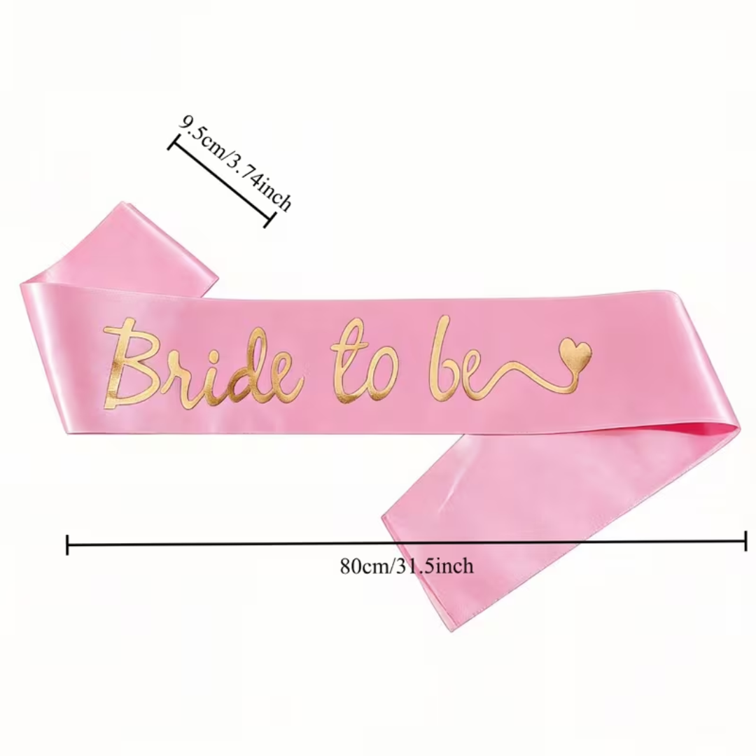 Pink Bride to Be Sash