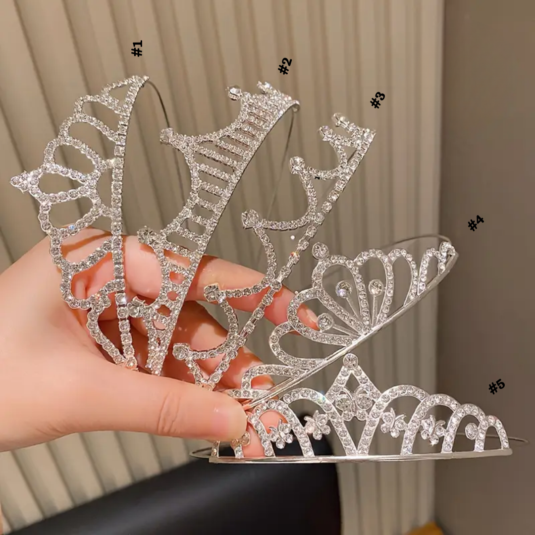 Princess Crowns with Sparkling Rhinestones