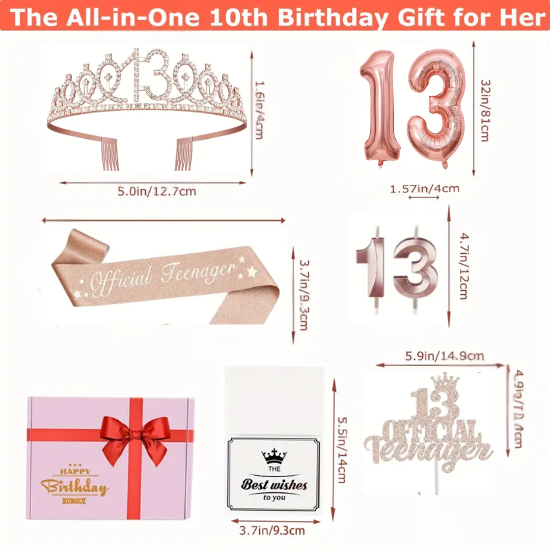 Official Teenager 13th Birthday Party Decorations for Girls