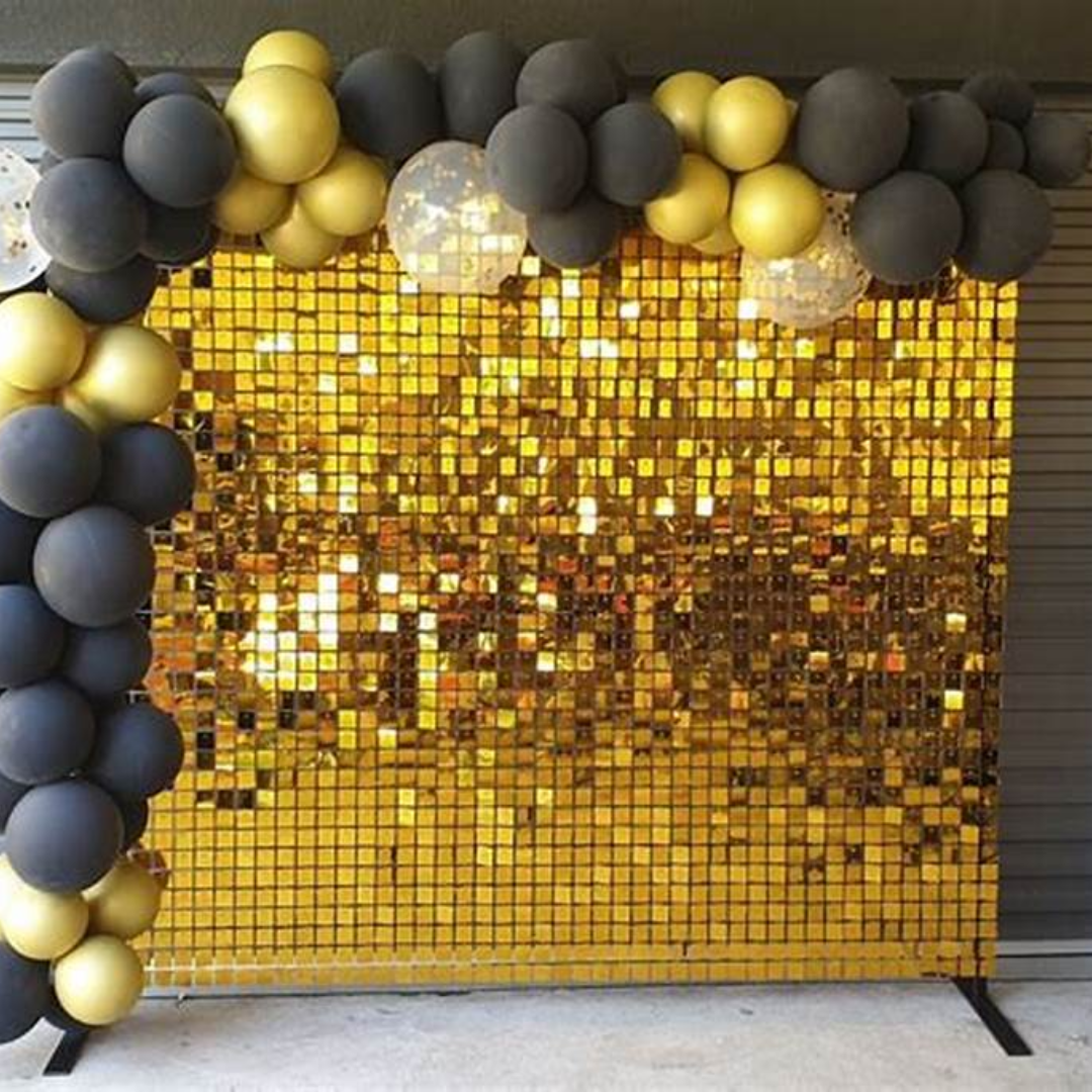 48pcs Gold Shimmer Wall Backdrop