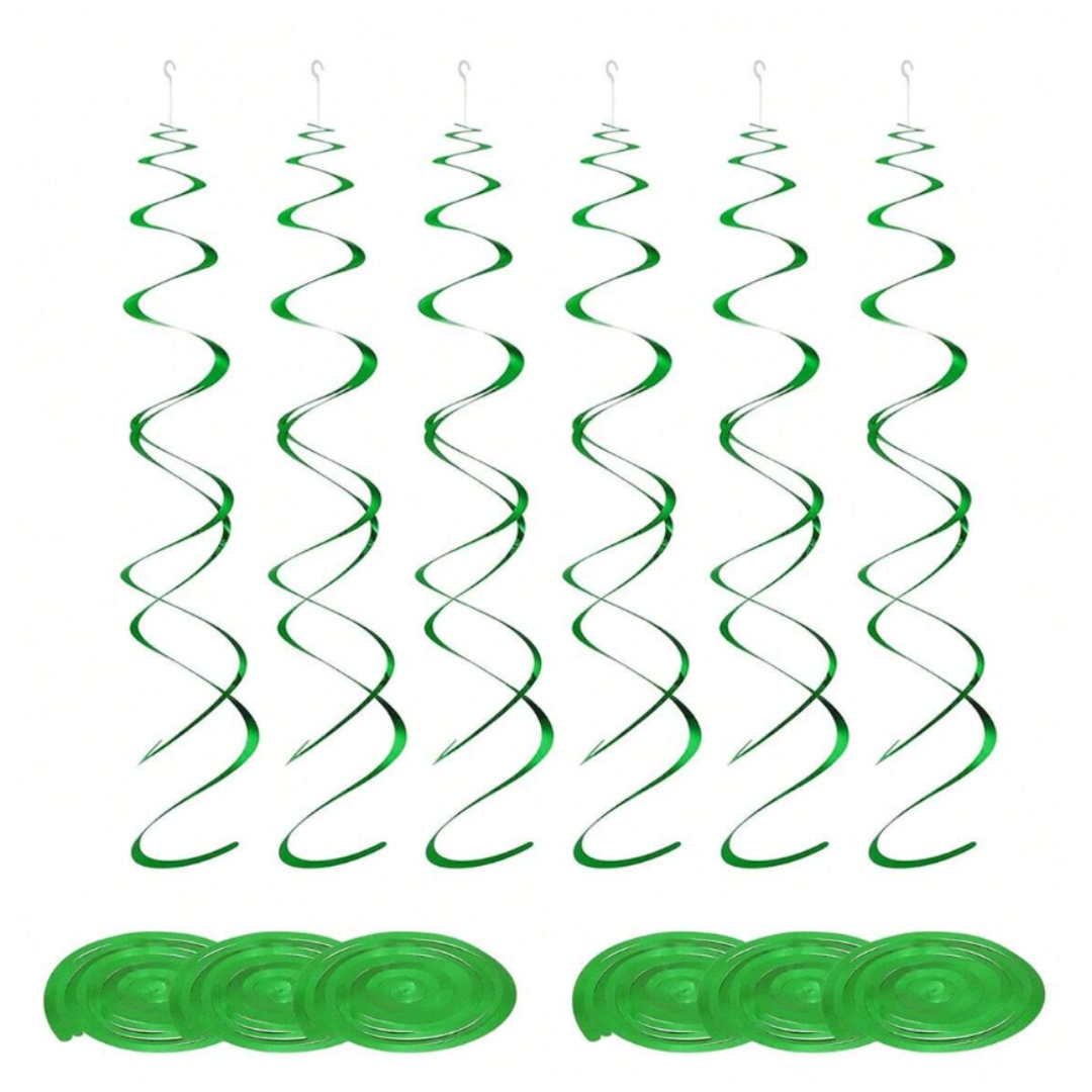 6 Pcs set Colourful Ceiling Swirl Foil Decorations Hanging Plastic Streamer