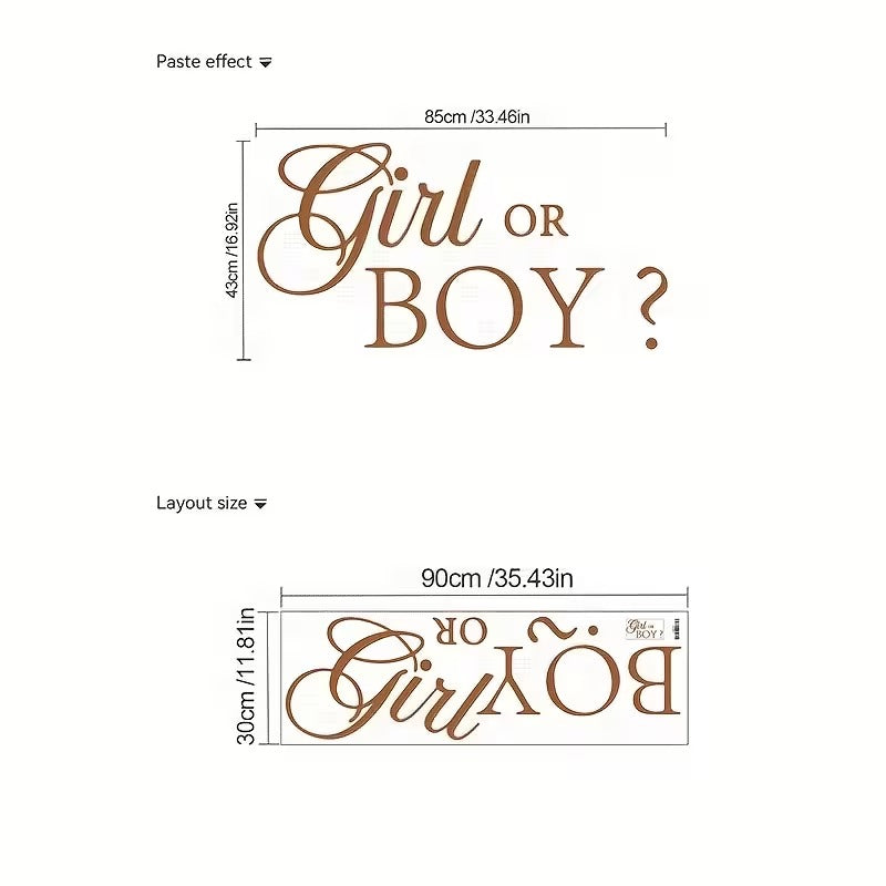 Girl or Boy Wall Backdrop Self Adhesive Sticker