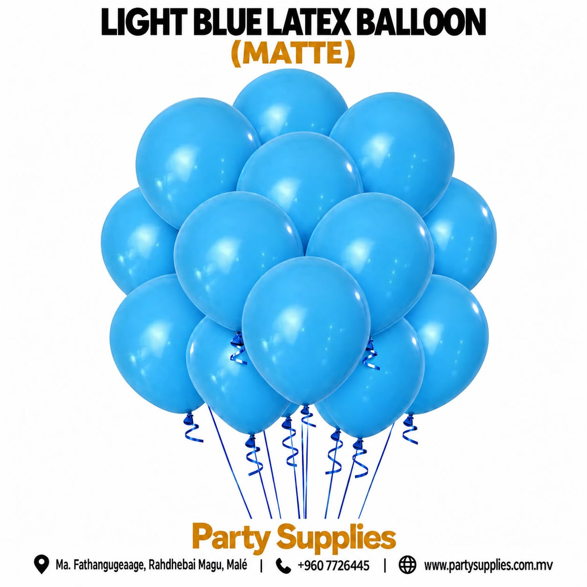 Light Blue Latex Balloon (Matte)