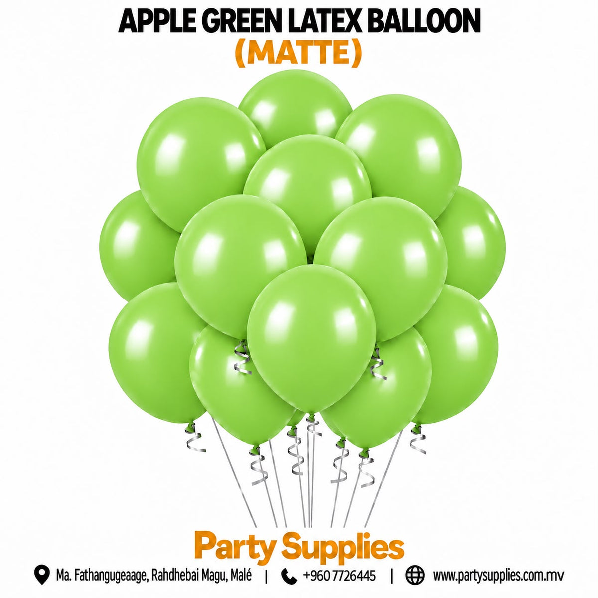 Apple Green Matte Latex Balloon